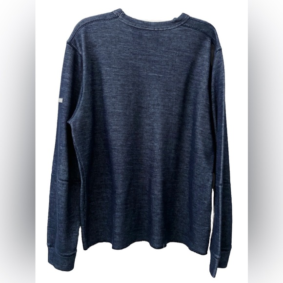 Vintage Y2K Quiksilver D-2 Quikjean Knit Sweater Men L Blue 070-2 Made In Korea - Picture 2 of 8